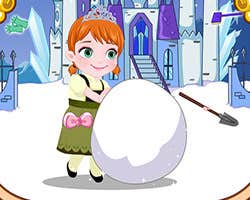 Poster image of Baby Anna Make A Snowman game