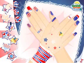 Screenshot image of American Style Nail Art game