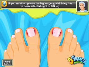 Screenshot image of Ingrown Toenail Surgery game