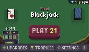 Screenshot image of Pixel Blackjack game