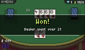 Screenshot image of Pixel Blackjack game