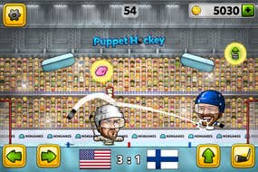 Screenshot image of Puppet Ice Hockey 2014 game