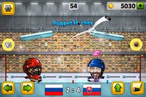 Screenshot image of Puppet Ice Hockey 2014 game