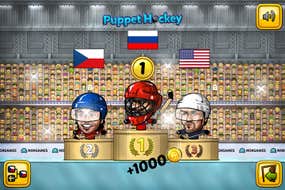 Screenshot image of Puppet Ice Hockey 2014 game