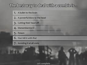 Screenshot image of Ultimate Zombie Quiz game