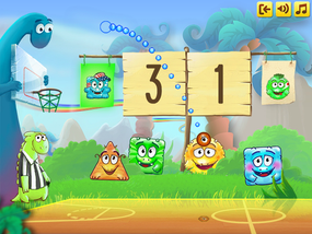 Screenshot image of Dino Basketball game
