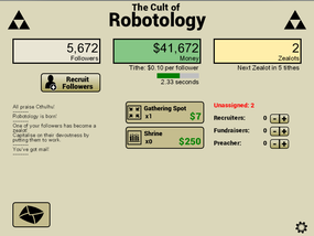 Screenshot image of Religious Idle game