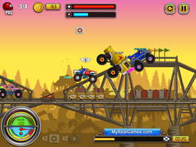 Screenshot image of Monsters' Wheels game