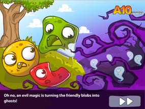 Screenshot image of Rolling Ghosts game