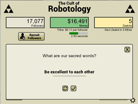Screenshot image of Religious Idle game