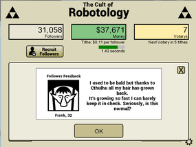 Screenshot image of Religious Idle game