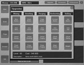 Screenshot image of Idle Blacksmith game