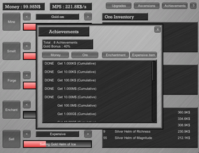Screenshot image of Idle Blacksmith game