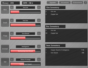 Screenshot image of Idle Blacksmith game