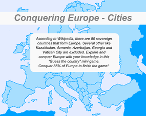 Screenshot image of Conquering Europe - Cities game