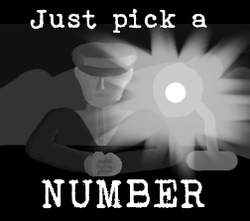 Poster image of Just pick a number game