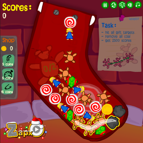 Screenshot image of Christmas stocking game
