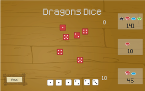 Screenshot image of Dragons Dice game