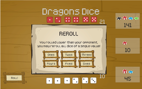 Screenshot image of Dragons Dice game
