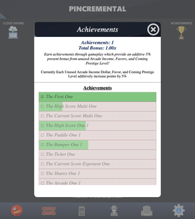 Screenshot image of Pincremental game
