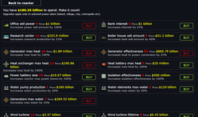 Screenshot image of Reactor idle game