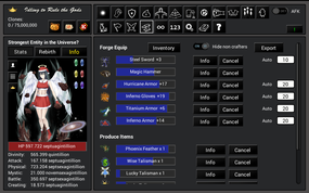 Screenshot image of Idling to Rule the Gods game