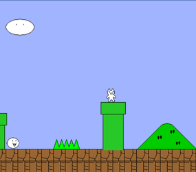 Screenshot image of Cat Mario game