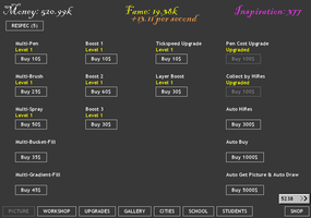 Screenshot image of Artist Idle game