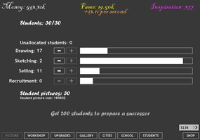 Screenshot image of Artist Idle game