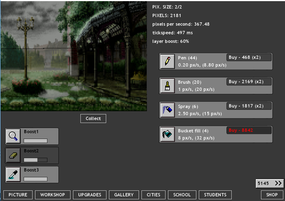 Screenshot image of Artist Idle game