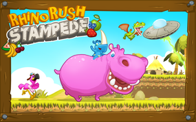 Screenshot image of Rhino Rush Stampede game