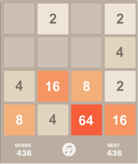 Screenshot image of 2048 Flash game
