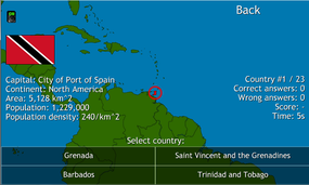 Screenshot image of World Countries Quiz game
