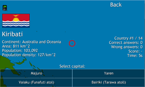 Screenshot image of World Countries Quiz game